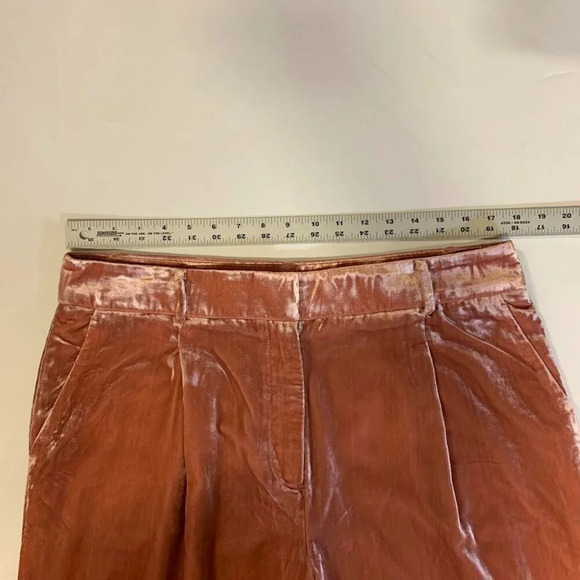 Loft Women's Peyton Velvet Flat Front Belted Straight Leg Pants Size 14 NWT - Picture 12 of 16
